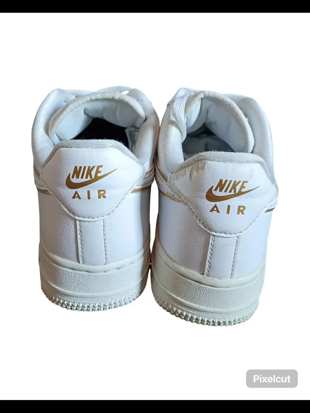 Nike Air Force 1 '07 ESS - White & Metallic Gold - Women's Size 7